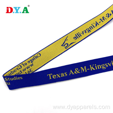 polyester jacquard webbing 1.5 cm blue yellow webbing